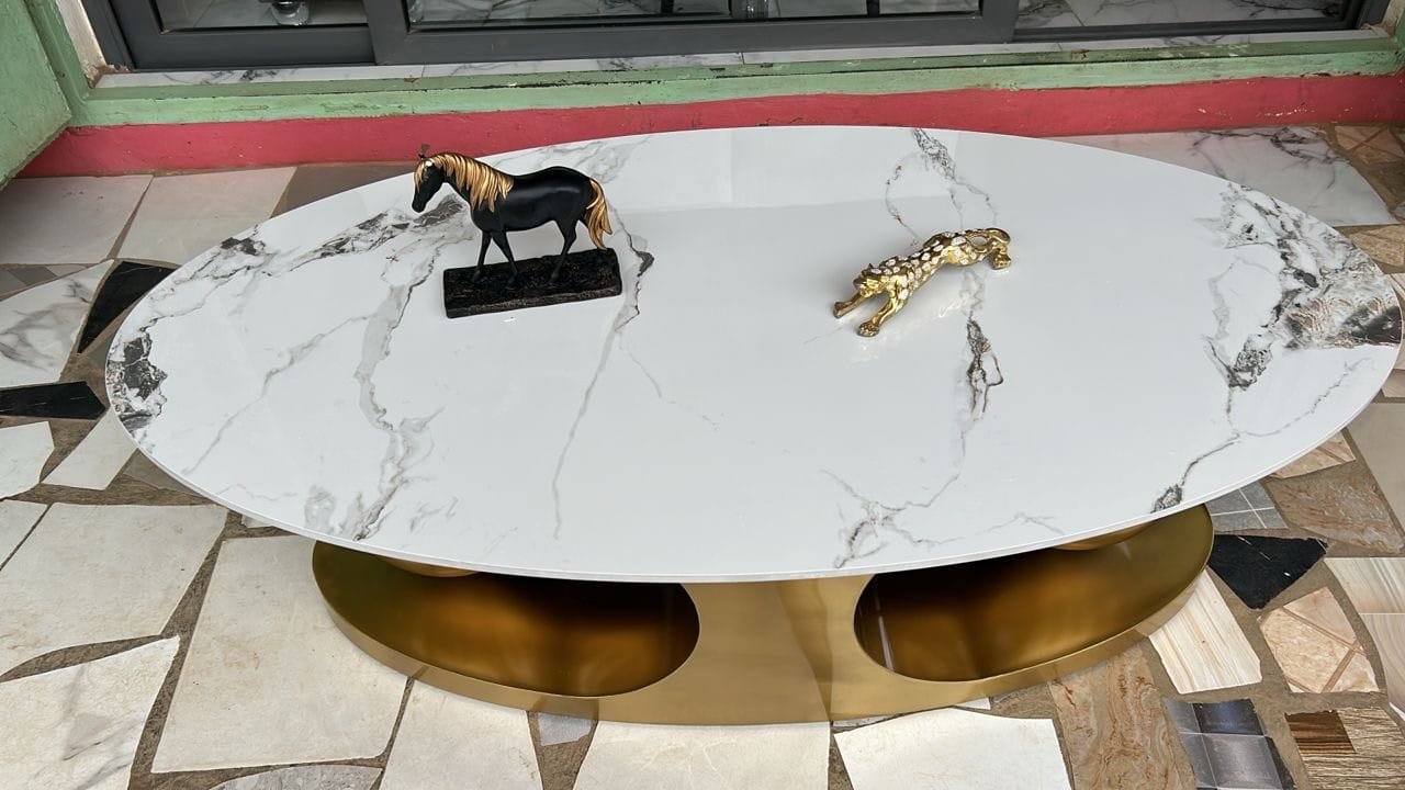 Marble Gold Leg Center Table gallery image